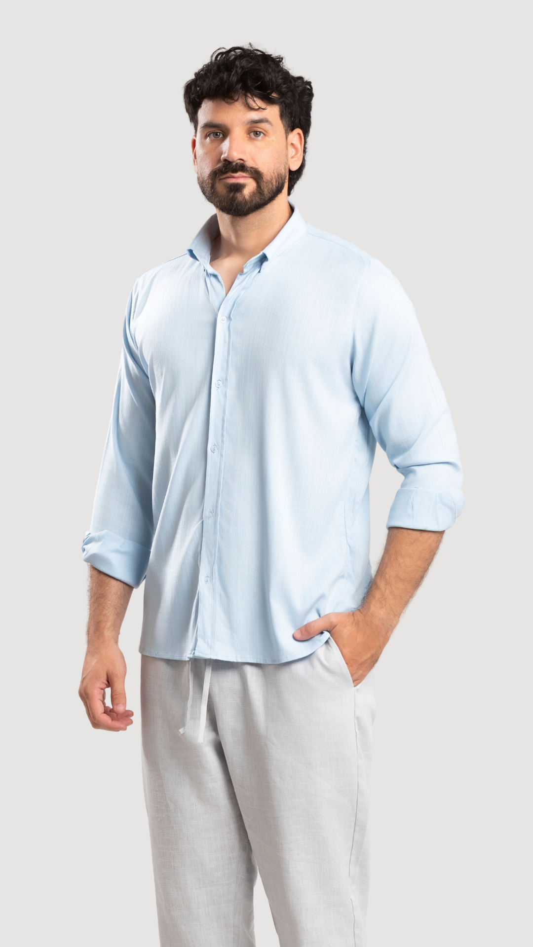 CAMISA CELESTE LIGHT MATERIAL