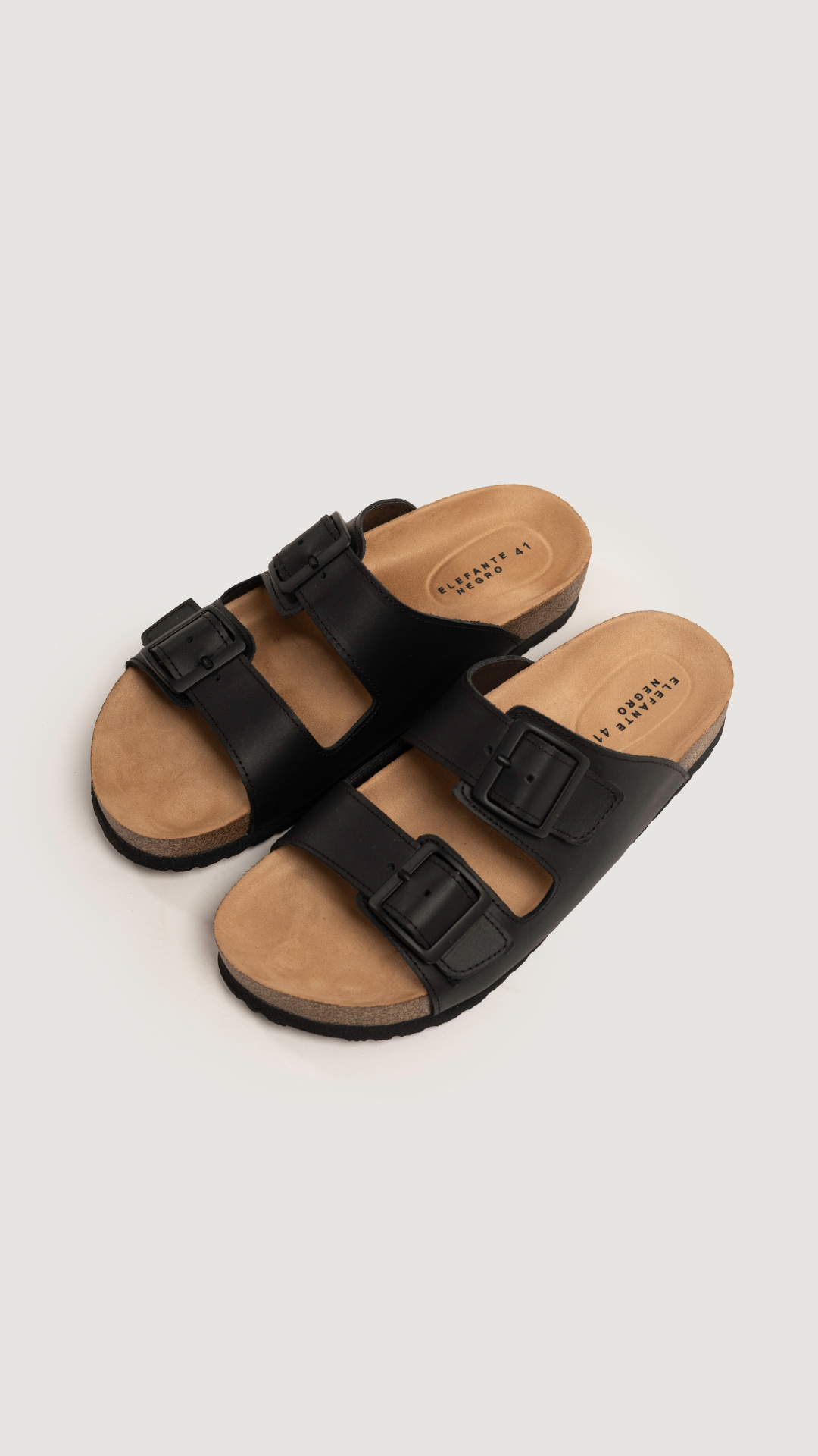 THE LEATHER SLIPPER 01 NEGRO