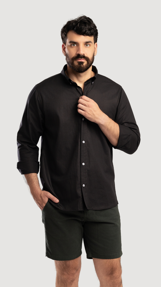 CAMISA OXFORD NEGRA