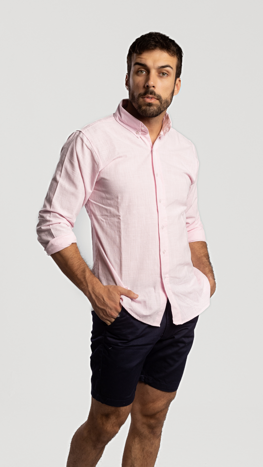 CAMISA RAYON ROSA CLARO
