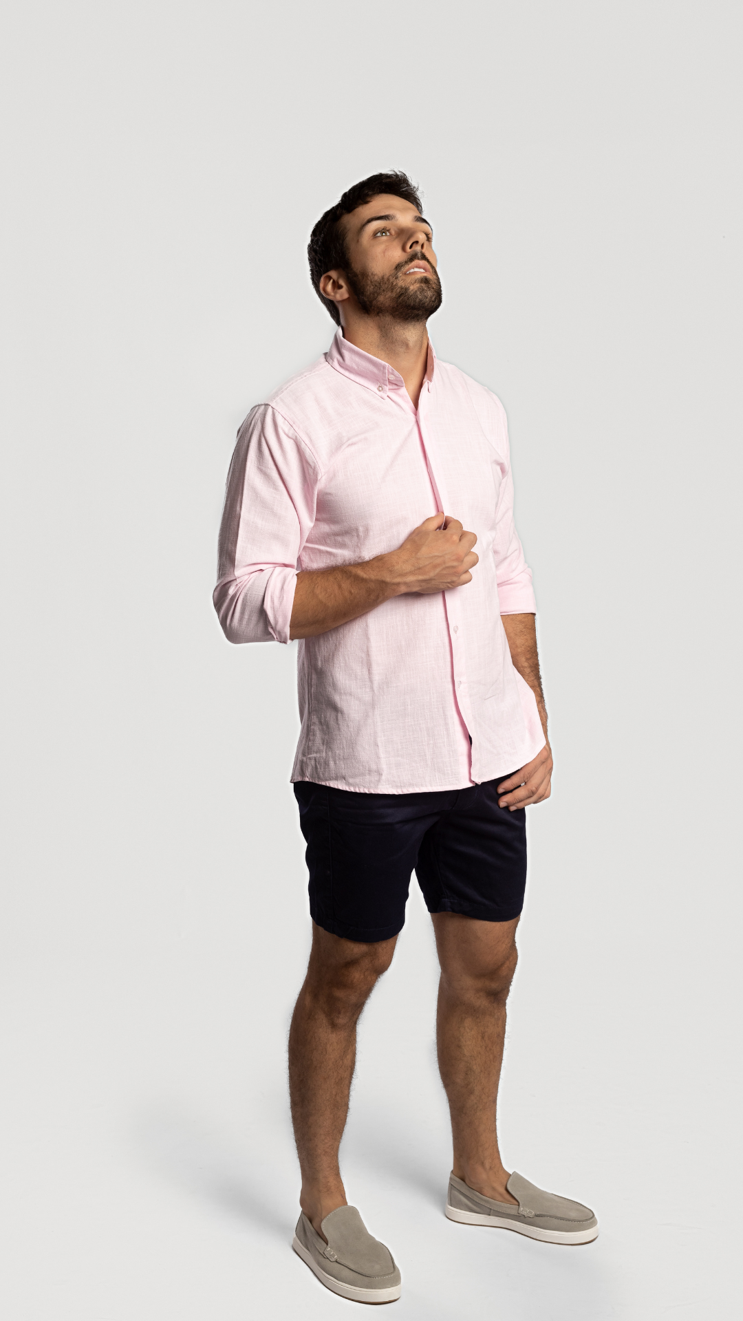 CAMISA RAYON ROSA CLARO