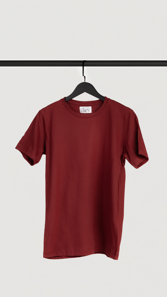 REMERA BASICA BORDO