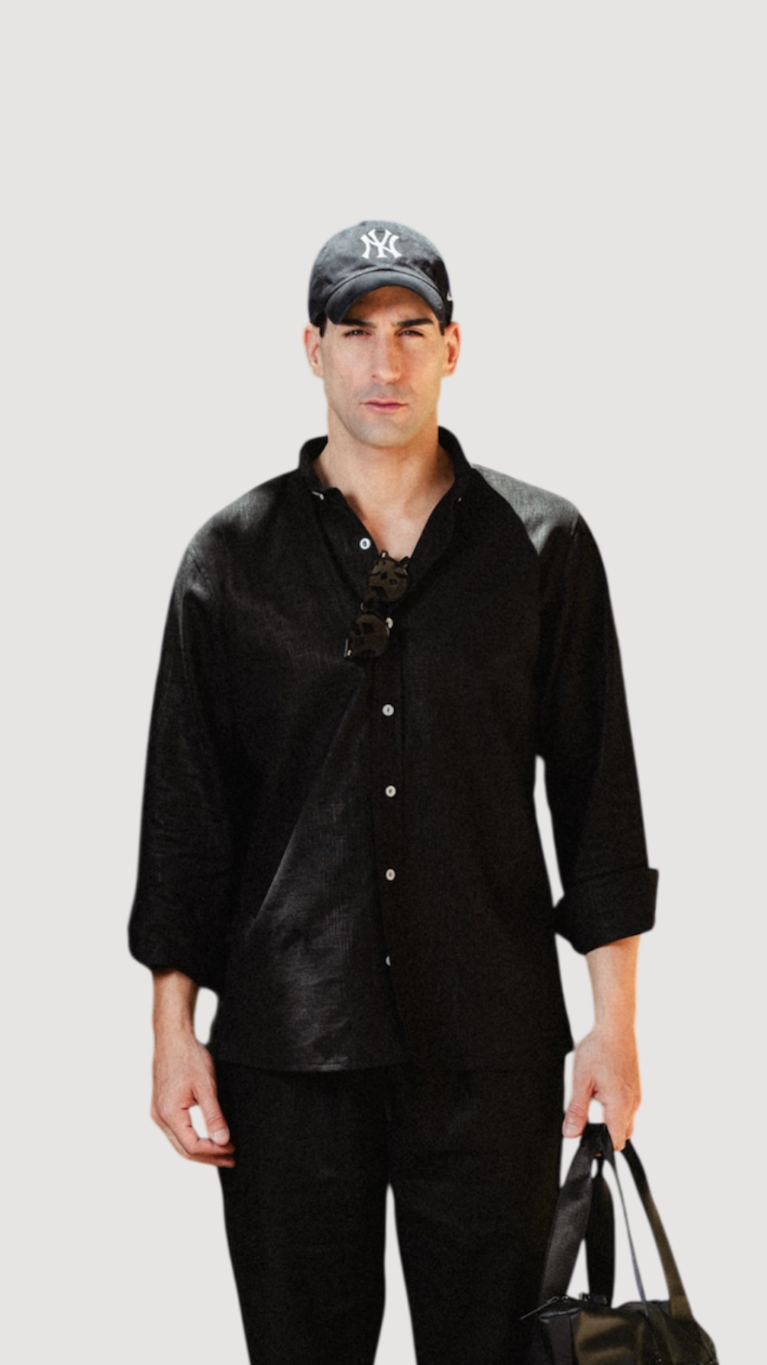 CAMISA MANGAS LARGAS LINO NEGRO - SUMMER SELECTS
