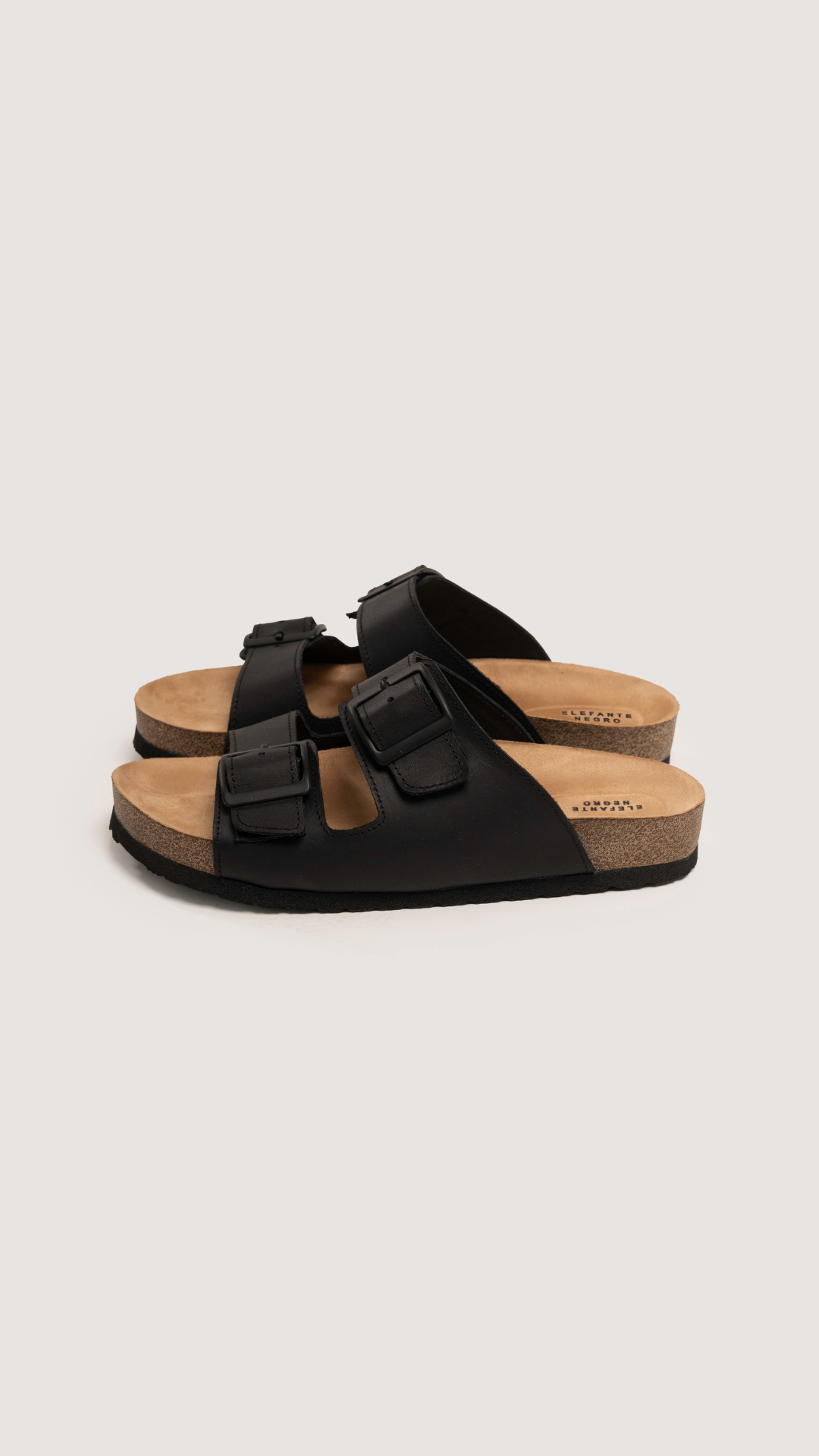 THE LEATHER SLIPPER 01 NEGRO