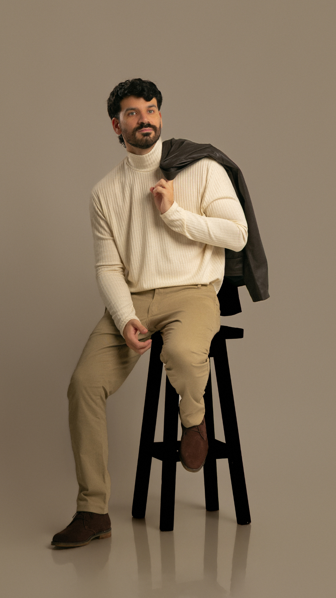 POLERA EFECTO LINEAS BLANCO