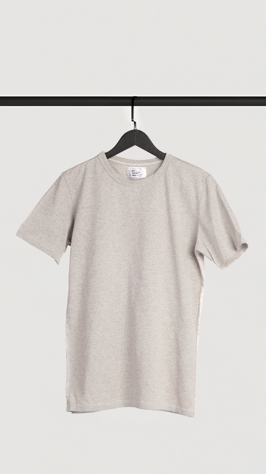 REMERA BASICA GRIS SAND COLOR