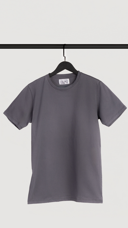 REMERA BASICA GRIS OSCURO