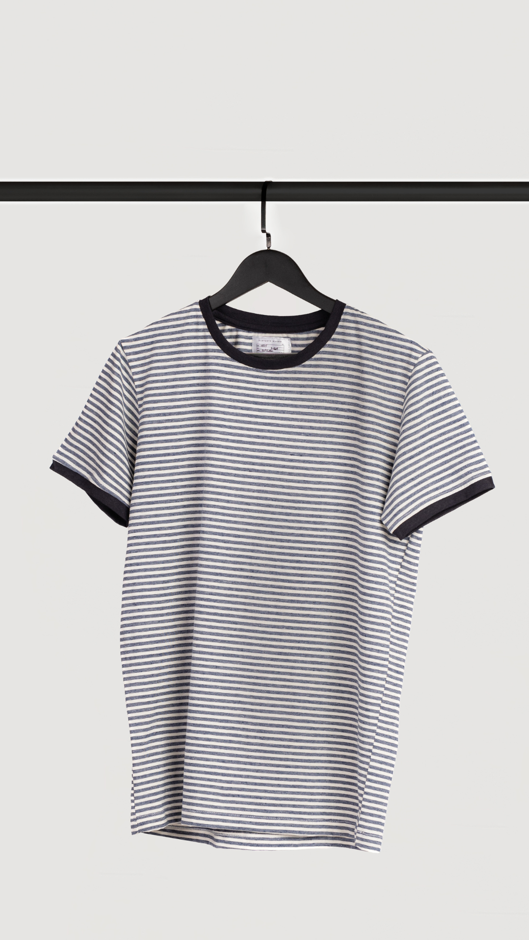 REMERA BASICA RAYAS AZUL