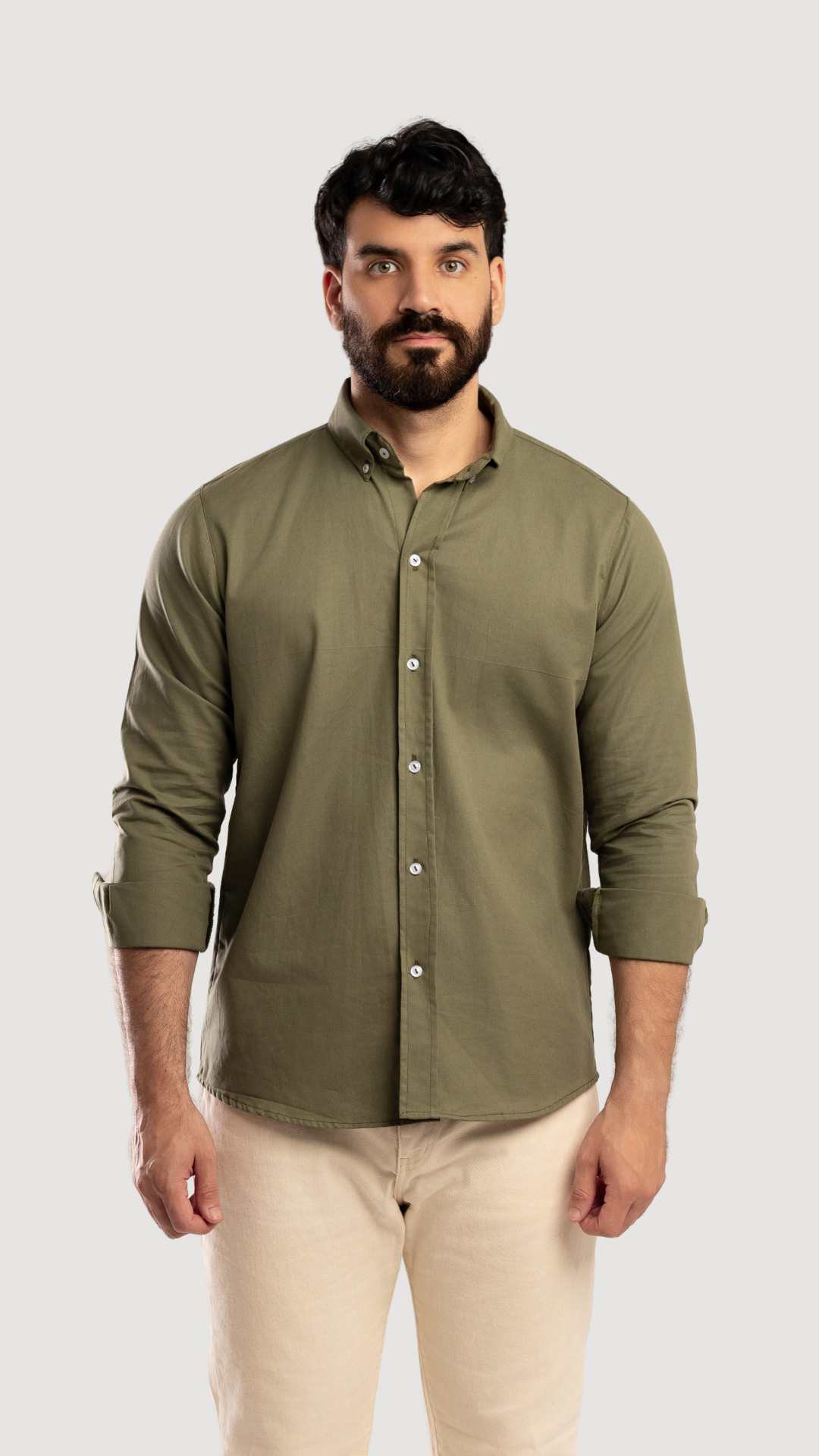 CAMISA OXFORD VERDE MILITAR