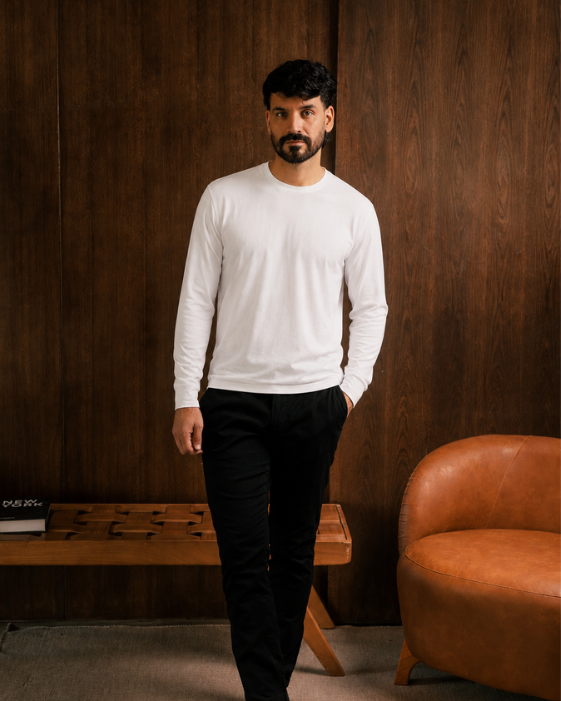 BASICA CASHMERE MANGA LARGA BLANCA - WINTER SELECTS
