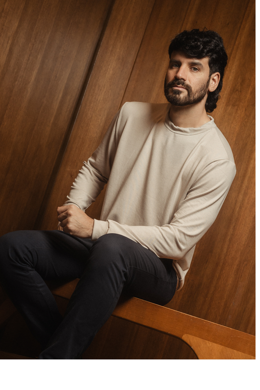 BASICA CASHMERE MANGA LARGA BEIGE - WINTER SELECTS